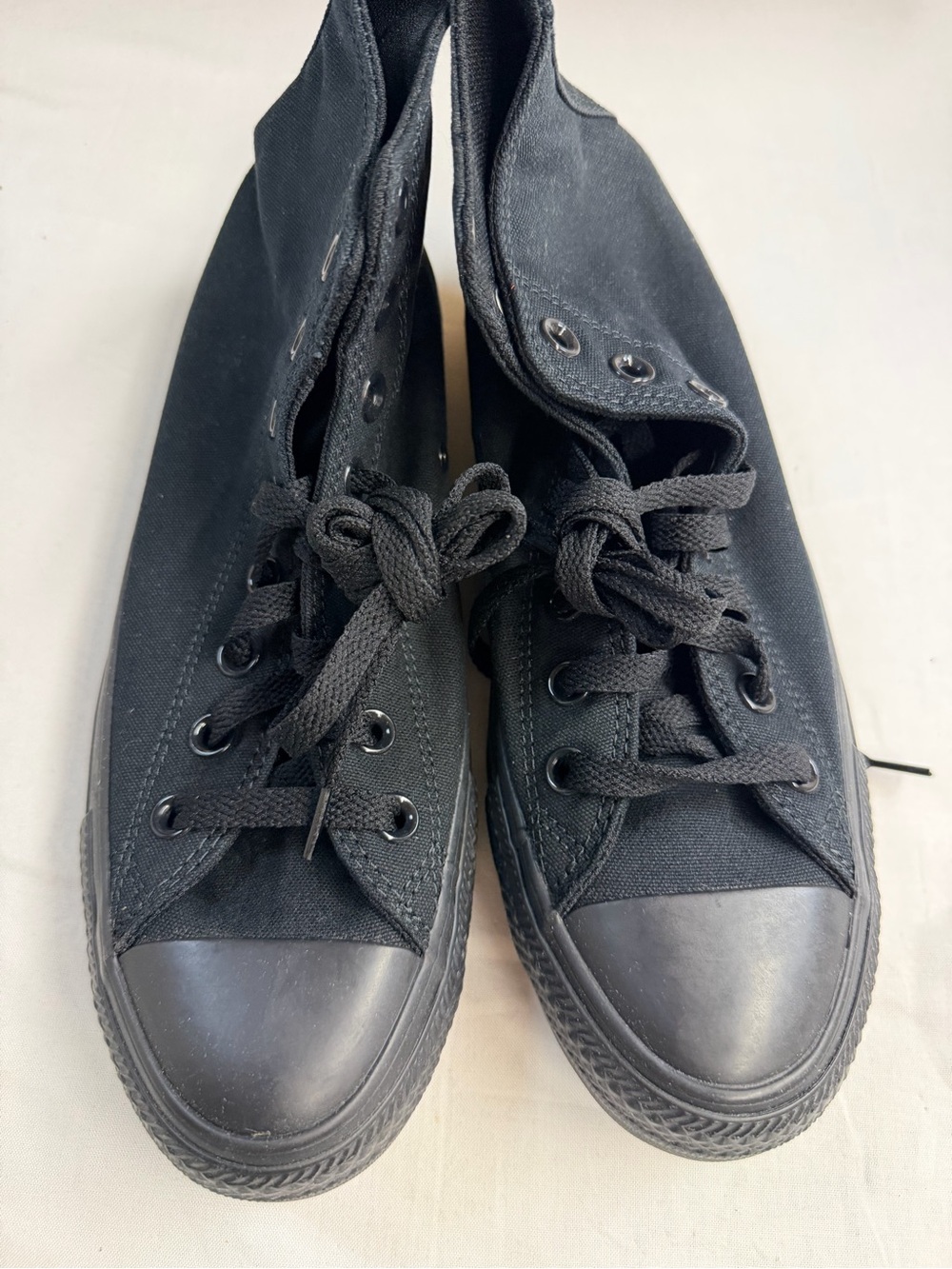 Men's Black Canvas High-Top Sneakers